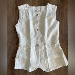 White Linen Top